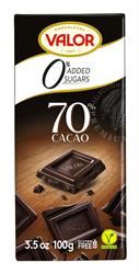 Valor | Sugar Free 70% Dark Chocolate (Vegan & Gluten Free) 100g | 100g Online Hot Sale