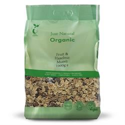 Just Natural Organic | Organic Fruit & Hazelnut Muesli 1000g | 1000g Online now