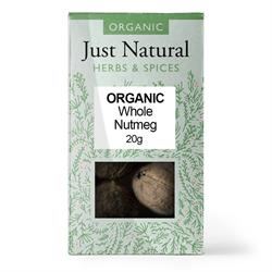 Just Natural Herbs | Organic Whole Nutmeg (Box) 20g | 20g Hot on Sale