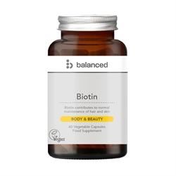 Balanced | Biotin 60 Veggie Caps - Reusable Bottle | 60 capsule For Cheap