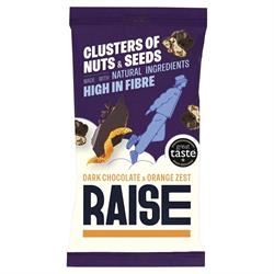 RAISE Snacks | Dark Chocolate and Orange Clusters of Nuts and Seeds 35g | 35g For Sale