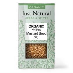 Just Natural Herbs | Organic Yellow Mustard Seed (Box) 50g | 50g Discount