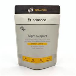 Balanced | Night Support 30 Veggie Caps - Refill Pouch | 30 capsule on Sale