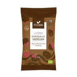 Foodin | Organic Raw Chocolate Coated Raspberry 50g | 50g Online now