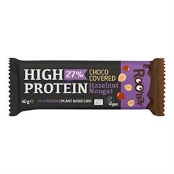 Roobar | High Protein Chocolate Covered Bar with Hazelnut Nougat 40g | 40g Discount