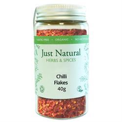 Just Natural Herbs | Organic Chilli Flakes (Jar) 40g | 40g Discount