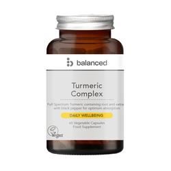 Balanced | Turmeric Complex 60 Veggie Caps - Reusable Bottle | 60 capsule Sale