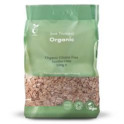 Just Natural Gluten Free | Organic Gluten Free Jumbo Oats 500g | 500g Online now