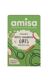 Amisa | Organic Gluten Free Porridge Oats with Apple & Cinnamon 300g | 300g For Cheap