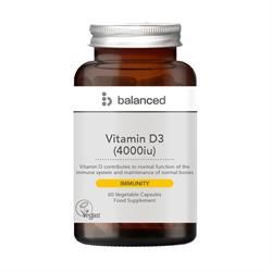 Balanced | Vitamin D3 4000iu 60 Veggie Caps - Reusable Bottle | 60 capsule Cheap