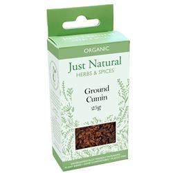 Just Natural Herbs | Organic Ground Cumin (Box) 25g | 25g Discount