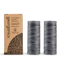 Georganics |  Dental Floss Refill - Charcoal 2x 50m | 16g Fashion