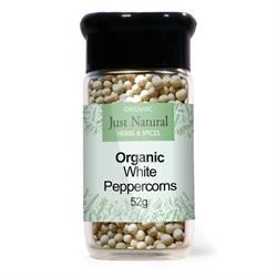 Just Natural Herbs | Organic White Peppercorns (Glass Jar) 52g | 52g Online Hot Sale