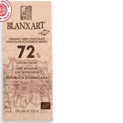 Blanxart | Premium Organic Dark 72% Dominica Republic with Almonds 150g | 150g For Discount