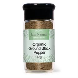 Just Natural Herbs | Organic Ground Black Pepper (Glass Jar) 55g | 55g Fashion