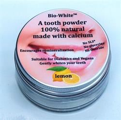 Bio-White | Organic Tooth Powder Lemon in a glass jar (plastic free) 35g | 35g Discount