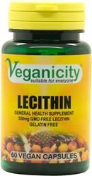 Veganicity | Lecithin 550mg 60 Vcaps naturally rich in Choline and Inositol! | 60vegicaps Online now