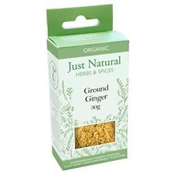 Just Natural Herbs | Organic Ground Ginger (Box) 30g | 30g For Sale