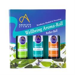 Absolute Aromas | Wellbeing Aroma-Roll Kit Set of 3 x 10ml | 3 x 10ml Cheap