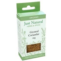 Just Natural Herbs | Organic Ground Coriander (Box) 40g | 40g Online