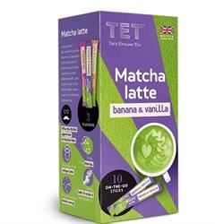 True English Tea | ??? MATCHA LATTE BANANA & VANILLA 10x10g in sticks | 10 sachet Online Hot Sale