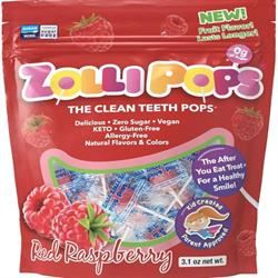 Zolli Pops | Sugar Free Raspberry Lollipop Pouch 80g | 80g For Discount