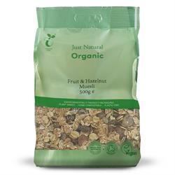 Just Natural Organic | Organic Fruit & Hazelnut Muesli 500g | 500g Online Sale