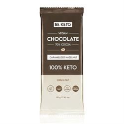 BeKeto | BeKeto - Vegan Keto Chocolate + MCT Caramelized Hazelnut 80g | 80g on Sale