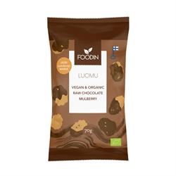 Foodin | Organic Raw Chocolate Coated Mulberries 70g | 70g on Sale