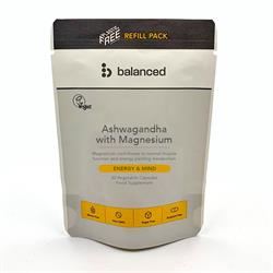 Balanced | Ashwagandha With Magnesium 30 Veggie Caps - Refill Pouch | 30 capsule For Cheap