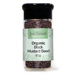 Just Natural Herbs | Organic Brown Mustard Seed (Glass Jar) 80g | 80g Fashion