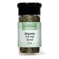 Just Natural Herbs | Organic Fennel Seed (Glass Jar) 45g | 45g Sale