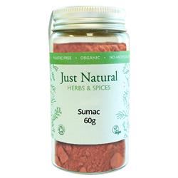 Just Natural Herbs | Organic Sumac (Jar) 60g | 60g Supply