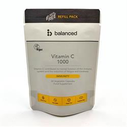 Balanced | Vitamin C 1000 30 Veggie Caps - Refill Pouch | 30 capsule Hot on Sale