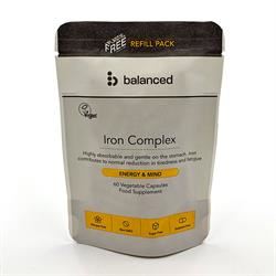 Balanced | Iron Complex 60 Veggie Caps - Refill Pouch | 60 capsule Online Sale