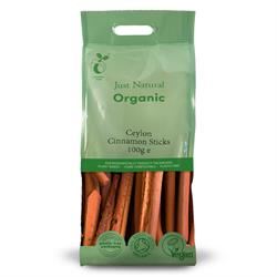 Just Natural Herbs | Organic Ceylon Cinnamon Sticks 100g | 100g Fashion