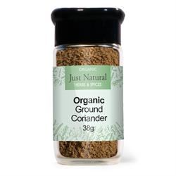 Just Natural Herbs | Organic Ground Coriander (Glass Jar) 40g | 40g Supply