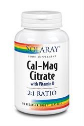 Solaray | Cal-Mag Citrate with Vitamin D - 90ct - veg caps | 90 capsule Online Sale