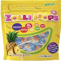 Zolli Pops | Pineapple Sugar Free Lollipop Pouch 80g | 80g Discount